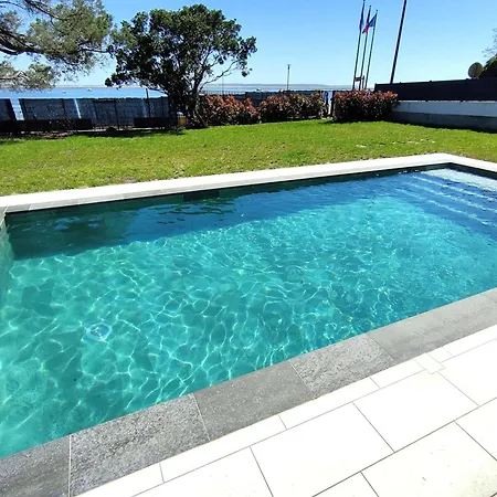 12 Pers Avec Piscine Chauffee Et Vue Exceptionnelle, Premiere Ligne Bassin D'arcachon - Fr-1-736-32